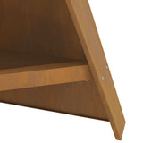 Fire Pit Brown 58 x 40 x 100 cm Weathering Steel 858917