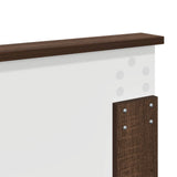 Bed Frame with Headboard Brown Oak 140 x 200 cm Solid Pine Wood 3410597