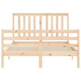 Bed Frame without Mattress Double Solid Wood 3194221