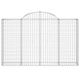 Arched Gabion Baskets 20 pcs 200x30x120/140 cm Galvanised Iron 3146146