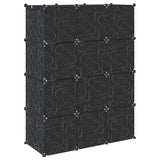 Storage Cube Organiser with 12 Cubes and Hanging Rods PP 4019582