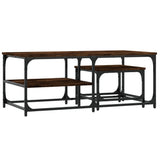 Nesting Coffee Tables 2 pcs Smoked Oak Engineered Wood 835396