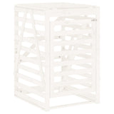 Double Wheelie Bin Storage White Solid Wood Pine 3157686
