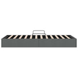 Storage Bed with Mattress Dark Grey 203 x 100 cm Fabric 3370055