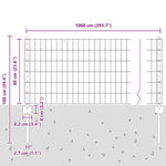 Fence with Posts Green 0.6 x 10 m Steel 3335981