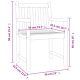 7 Piece Garden Dining Set Solid Wood Acacia 3206279