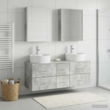 Bathroom Furniture Set 5 pcs Concrete Grey 3406930