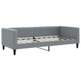 Day Bed without Mattress Light Grey 90x190 cm Single Fabric 353996