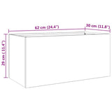 Planter Silver 62x30x29 cm Stainless Steel 841593