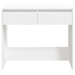 Console Table White 89x41x76.5 cm Steel 809566