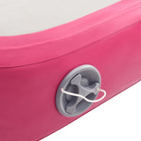 Inflatable Gymnastics Mat with Pump 700x100x20 cm PVC Pink 92688