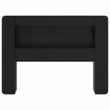 Headboard Cabinet with Storage Black Engineered Wood 8001265