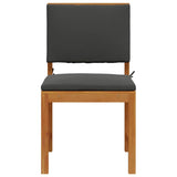 Garden Chair with Cushion 2 pcs Brown Solid Acacia wood 4107156