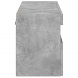 TV Wall Cabinet with LED Lights Concrete Grey 80x30x40 cm 837203