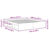 Bed Frame without Mattress Sonoma Oak 200x200 cm 3203889