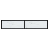 Console Table White Marble 180x35x75.5cm Tempered Glass 331684
