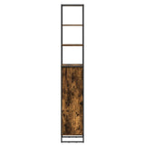 Bathroom Cabinet Smoke Oak 40 x 30 x 180 cm Engineered Wood 886494