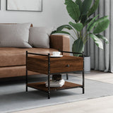 Coffee Table Brown Oak 50x50x50 cm Engineered Wood 833969