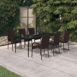 Garden Dining Set Brown and Black 3099405