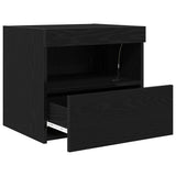 Bedside Cabinet 2 pcs Black Oak 50 x 40 x 45 cm Engineered Wood 862185