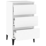 ZNTS Bedside Cabinet White 40x35x70 cm Engineered Wood 819668