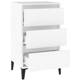 ZNTS Bedside Cabinet White 40x35x70 cm Engineered Wood 819668
