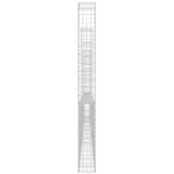 U-shape Gabion Basket with 5 Posts Iron 500x20x200 cm 151292