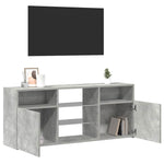 TV Cabinet with LED Lights Concrete Grey 120x30x50 cm 804305
