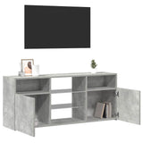 TV Cabinet with LED Lights Concrete Grey 120x30x50 cm 804305