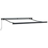 Retractable Awning Anthracite and White 3x2.5 m Fabric&Aluminium 3216128