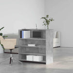 Reception Desk Concrete Grey 100x50x103.5 cm Engineered Wood 3324163
