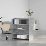 Reception Desk Concrete Grey 100x50x103.5 cm Engineered Wood 3324163