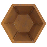 Fire Pit Brown 50 x 50 x 40 cm Weathering Steel 858961