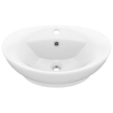 Luxury Basin Overflow Oval Matt White 58.5x39 cm Ceramic 146932