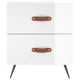 Bedside Cabinet High Gloss White 40x35x47.5 cm Engineered Wood 827248