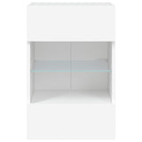 TV Wall Cabinet with LED Lights White 40x30x60.5 cm 837078