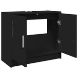 Sink Cabinet Black 63x29x55 cm Engineered Wood 848095