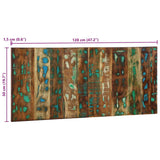 ZNTS Headboard Multicolour 120 cm Solid Wood Reclaimed 4017492