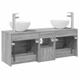 Bathroom Cabinet Set 3 pcs Grey Sonoma 49.5 x 35 x 63 cm 3405792