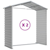 Garden Shed Light grey Galvanised steel 191x215x198 cm 3188243