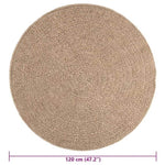 ZNTS Rug ZIZUR 120 cm Jute Look Indoor and Outdoor 364836
