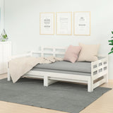 Pull-out Day Bed without Mattress White Solid Wood Pine 2x cm 820348