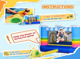 Kids Bounce Castle Inflatable House with Trampoline Pool Climbing Wall with Inflator Carrybag, 2.8 x T3398P348065