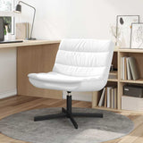 Swivel Chair White 63 x 75 x 76 cm PU 42007345