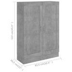 ZNTS Book Cabinet Concrete Grey 82.5x30.5x115 cm Engineered Wood 802718