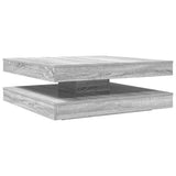 Coffee Table 360-Degree Rotatable Grey Sonoma 90x90x34.5 cm 3321356