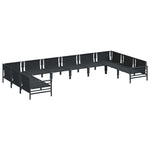 Garden Sofa Set Anthracite Steel 3379016