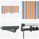 Retractable Awning Manual Multicolour 350 x 250 cm Fabric 3330290