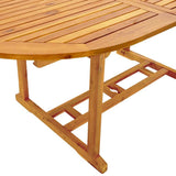 7 Piece Garden Dining Set Solid Wood Acacia and Textilene 3279273