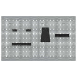Tool Wall Panel 2 pcs Grey 100 x 1 x 60 cm 4103481